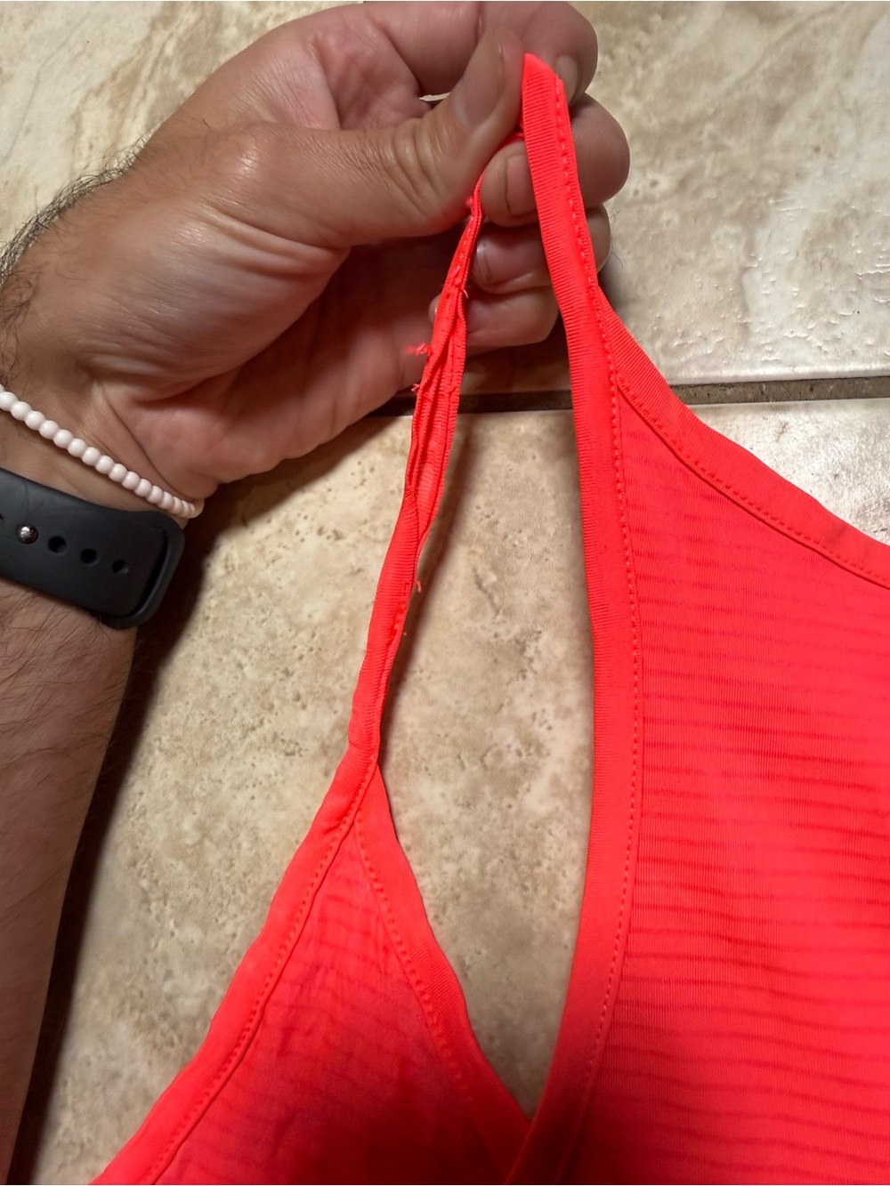 Old Navy Neon Pink Drawstring Racerback Tank - Picture 6 of 6